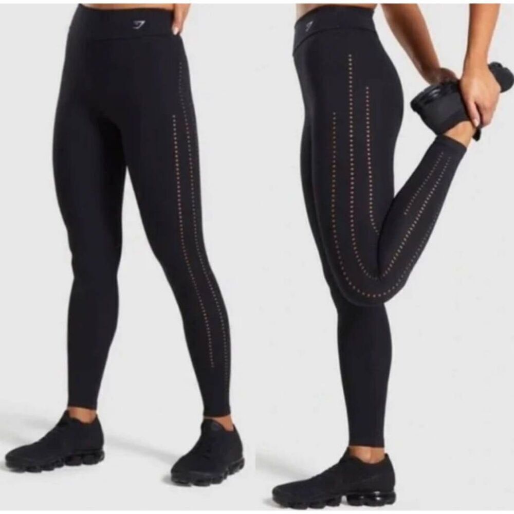 Gymshark Size Small Black Laser Cut Tights